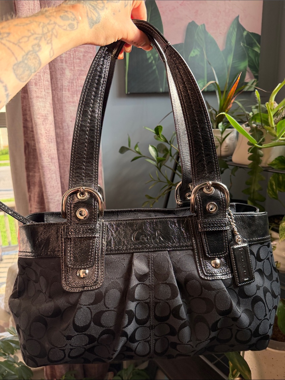 Coach SoHo pleated Signature Canvas Shoulder Bag